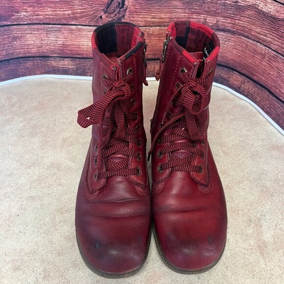 Kodiak Red Leather Combat Moto Ankle Waterproof Boot - Picture 3 of 16